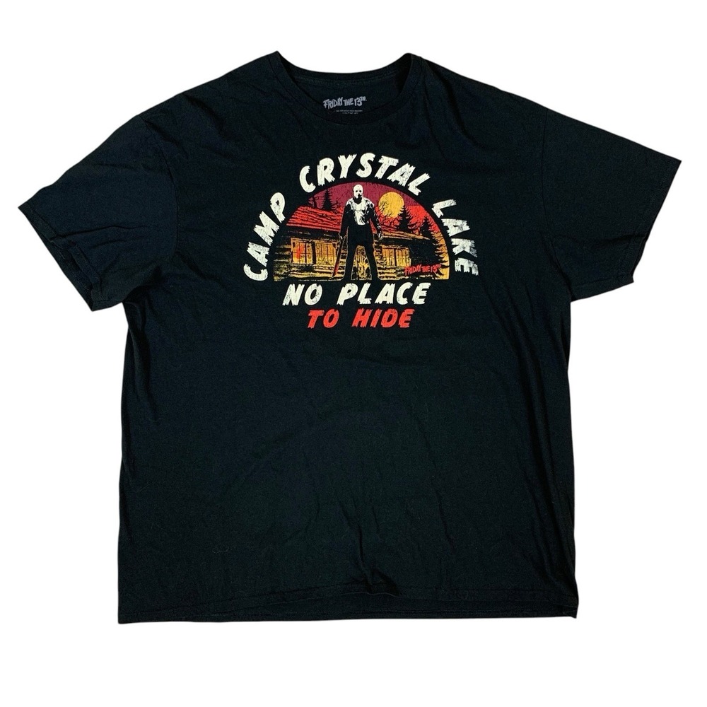 Friday The 13th 2XL Camp Crystal Lake Tee Horror Movie Graphic Jason Tee